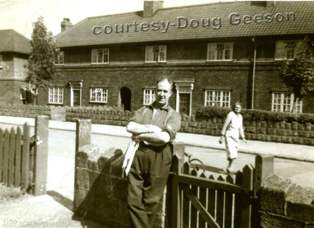 Harry Geeson outside 7,Paxton Crescent.